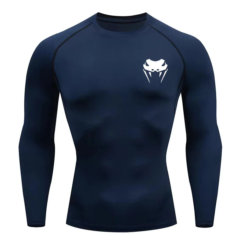 Herren Kompressionsshirt Kurzarm Langarm Schnelltrocknend | Allseason Workout Top für Fitnessstudio Laufen Fitness UV-Schutz