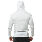 Gym Running Sport T-Shirts Herren Baumwolle Langarm Kapuzenpullover Kleidung Fitness Bodybuilding Muscle Hoodies Workout Jogging Shirts