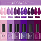 LILYCUTE Nagelgel-Politur-Set, Rosa Grün, Frühling, DIY-Nagelkunst-Design, lang anhaltend, Soak Off UV Gel, Maniküre, Malgel, Vernis-Kit