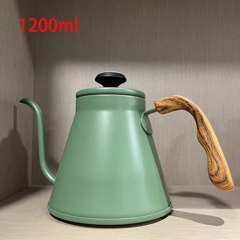 Stainless Hand Drip Coffee Maker with Thermometer Goose Beak Kettles Teapot Gooseneck Kettle Coffee Pot