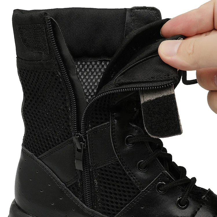 Side Zipper Outdoor  Boots Men Women Lightweight Summer Mesh Breathable Hiking Climbing Shoes 35-48 Size