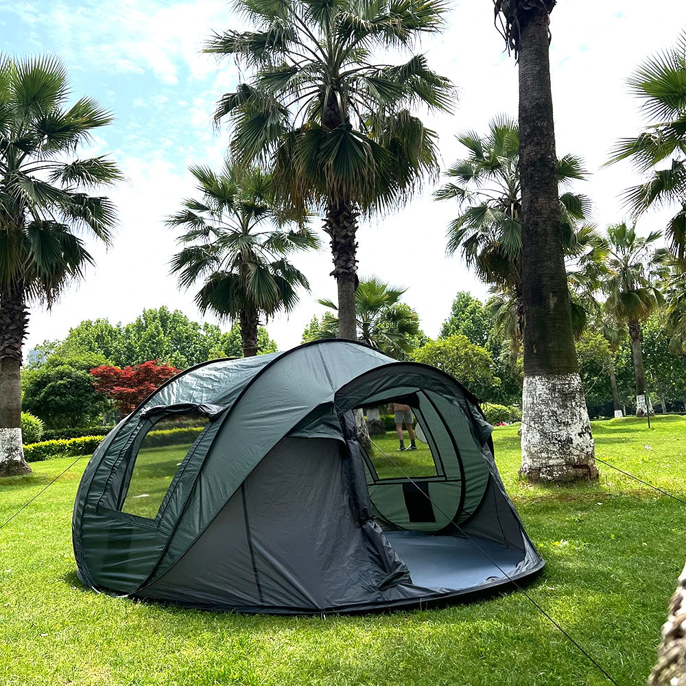 5-8 Personen Schnellaufbau-Wurfzelt wasserdichtes Campingbootzelt Outdoor-Zelt vollautomatisch Pop-Up