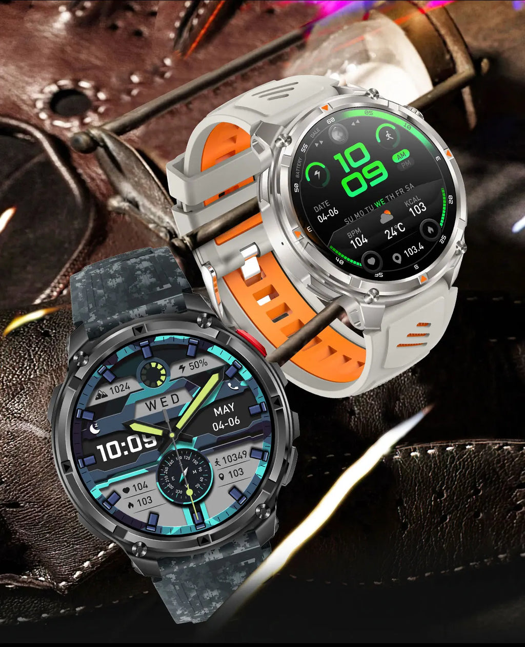 2026 Neue T-Rex3 Pro 1100mAh Akku Smartwatch GPS-Route 5ATM Wasserdicht Sport Lauf-Tracker Outdoor Kompass Militär-Smartwatch