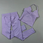 UETEEY Seamless Gym Set Women Tank Tops High Waist Scrunch Yoga Leggings Fitness Clothes Workout Sets Gym Suit Activewear