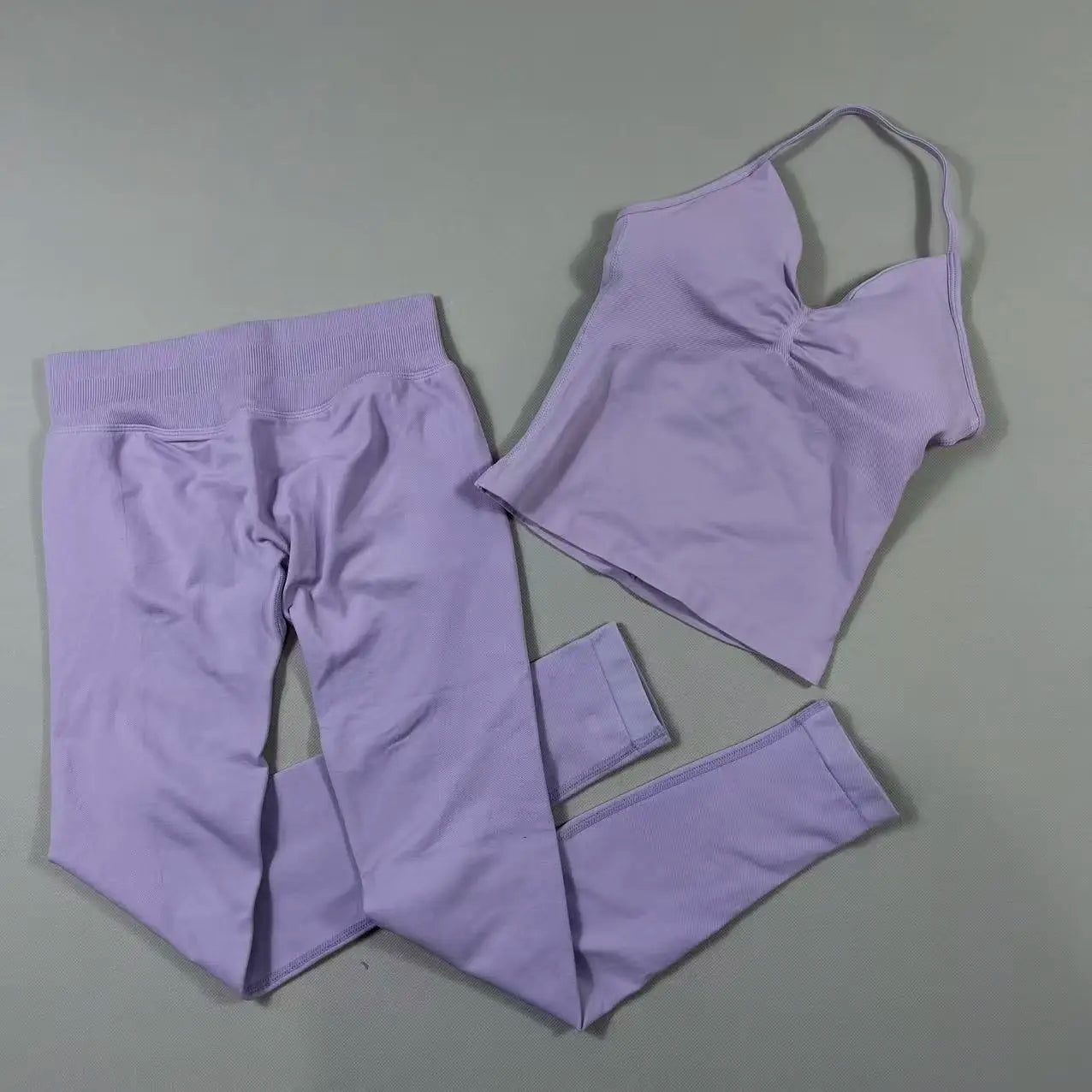 UETEEY Seamless Gym Set Women Tank Tops High Waist Scrunch Yoga Leggings Fitness Clothes Workout Sets Gym Suit Activewear
