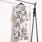 Frühling Sommer Damen Maxikleider Casual Langarm Geblümt O-Ausschnitt Damen Boho Strandparty Langes Kleid Mujer Vestidos