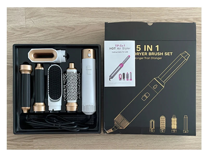 5-in-1 Haartrockner-Heißluftbürsten-Set, professioneller Lockenstab, Haarglätter, Styling-Werkzeug für professionelle Haartrockner im Haushalt