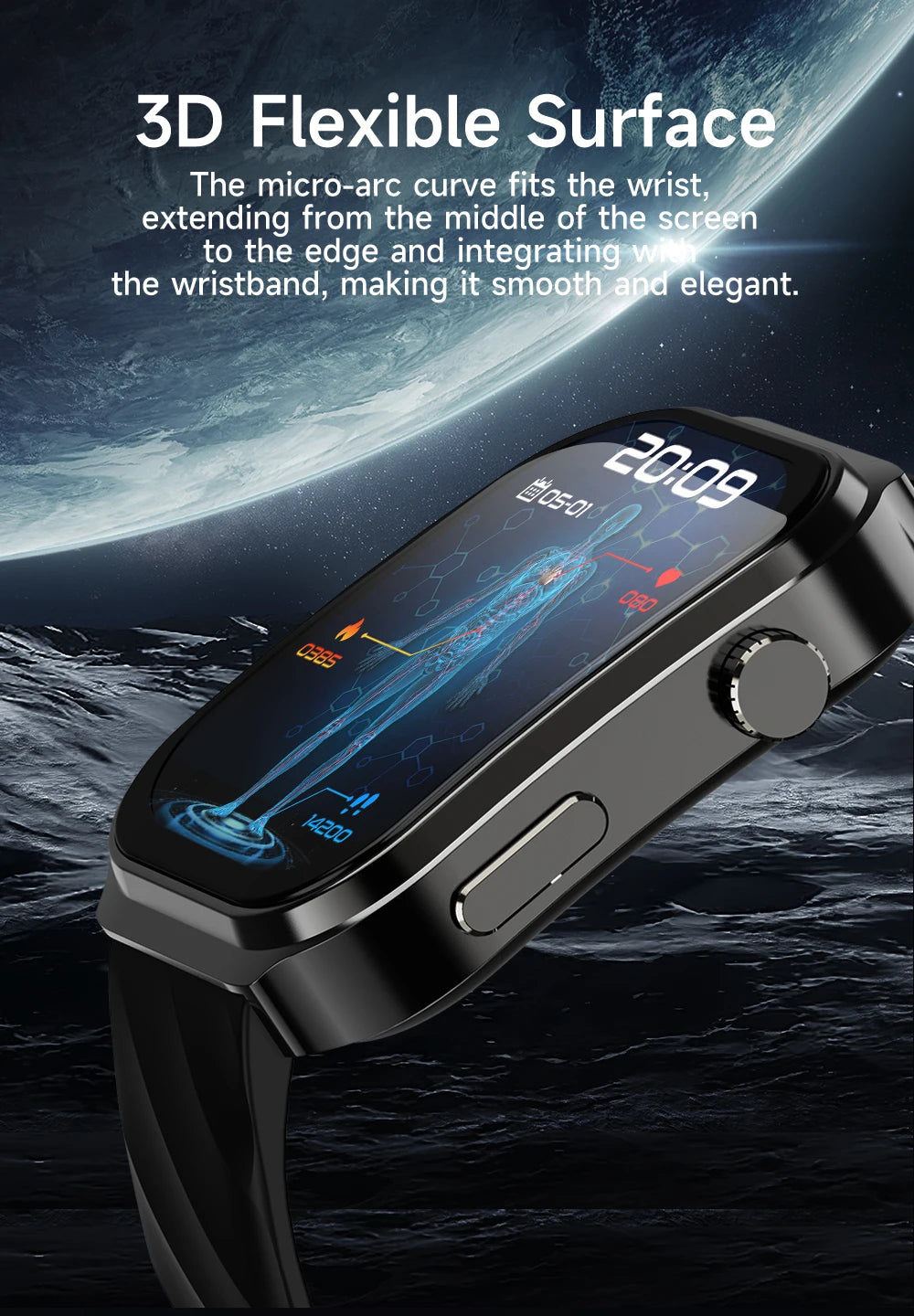 LIGE 2026 Neue KI-Gesundheitsdiagnose Smartwatch Blutfett Harnsäure Bluetooth-Anruf Blutdruck Gesundheits-Smartwatch Herren Damen