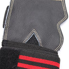Rindsleder Gewichtheber-Handschuhe 3 Farben Fitnessstudio Anti-Rutsch-Griffe Pads Kreuzheben Gürtel Crossfit Workout Crossfit Handflächenschutz Fitness