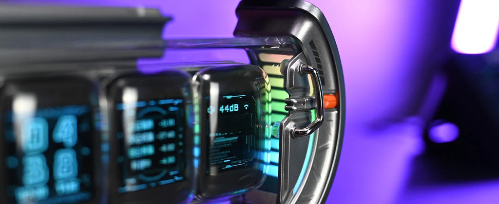 Divoom Times Gate Gaming Room Setup Digitaluhr mit intelligenter App-Steuerung, WLAN-Verbindung, RGB-LED-Anzeige, Büro-Dekor Cyberpunk