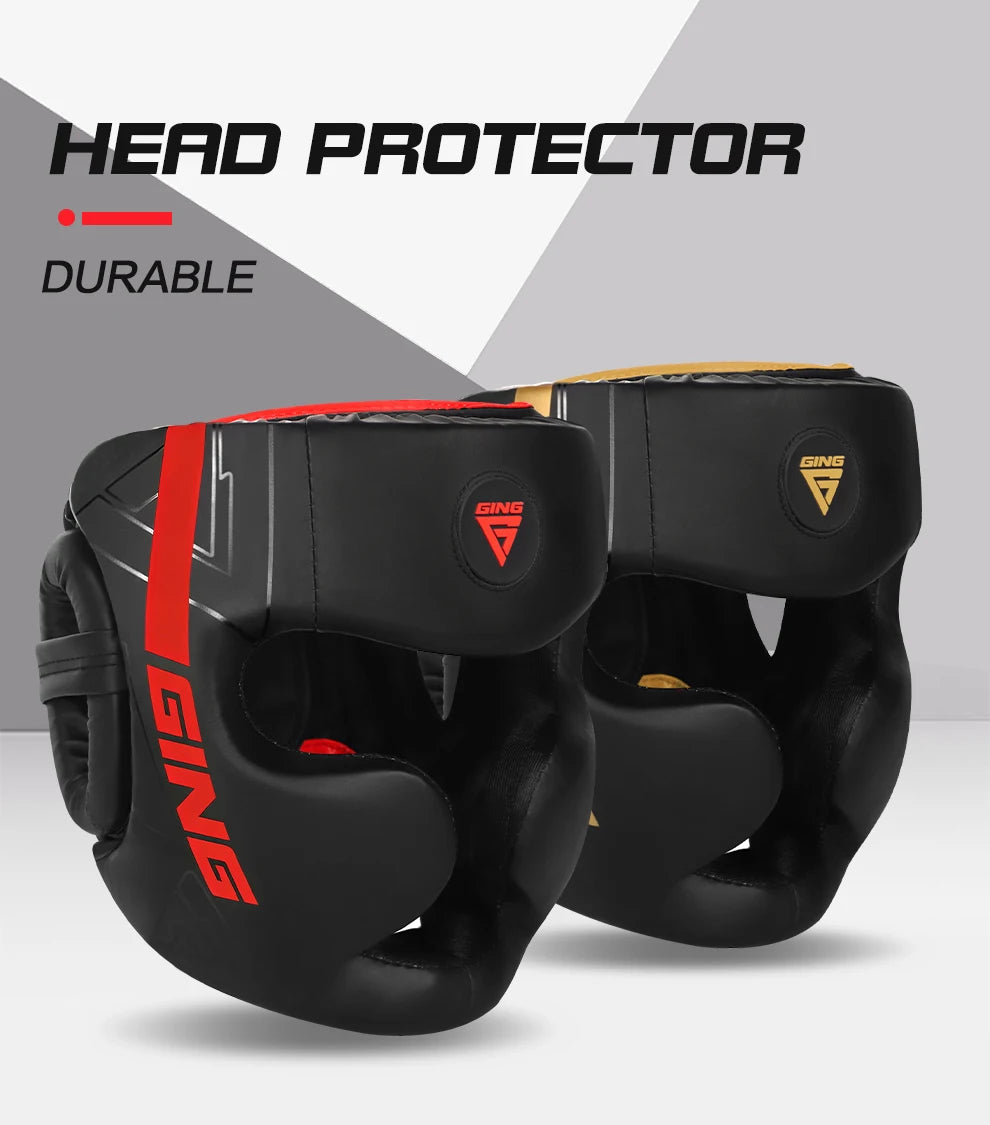 Boxhelm MMA Sicherheit Freikampf Kopfschutz Protektoren Erwachsene Kinder Training Kopfbedeckung Muay Thai Kickboxen Vollhelm