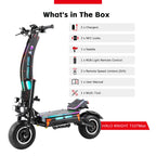 HALO KNIGHT T107Max 72V 8000W Elektroroller für Erwachsene, schnell, 120km/h, Leistungsstarker Doppelmotor, E-Scooter, Top E-Scooter