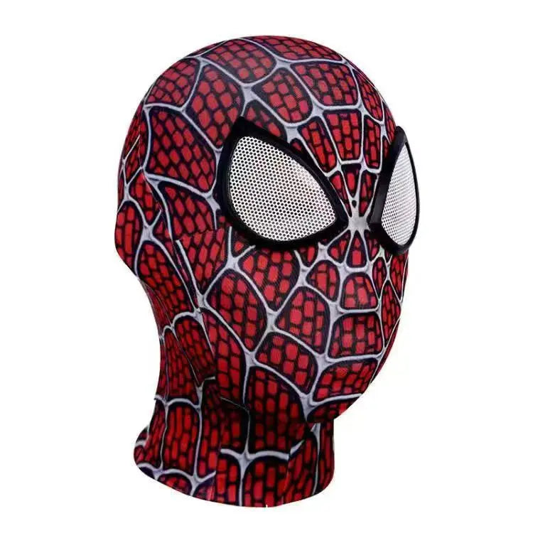 Spidey Full Head Mask for Adults Kids Miles Style Cosplay Costume Halloween Party Fun Gift with Breathable Mesh Eye Covers