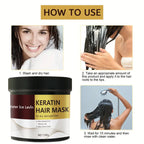 Magische Keratin-Haarmaske 5 Sekunden schnelle Reparatur geschädigtes krauses Haar weich glänzend glättend tief feuchtigkeitsspendende Haarpflege