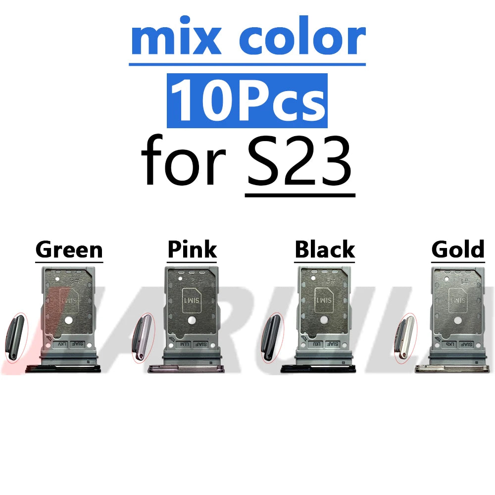 10 St. SIM-SD-Dual-Karten-Telefonkartenhalter-Adapter in verschiedenen Farben für Samsung S23 S24 S25 Plus S23 Ultra SIM-Kartenfach Einschub
