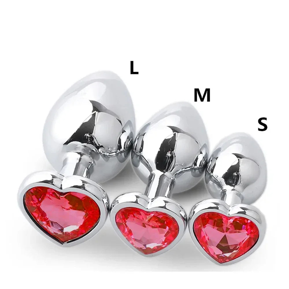 Metall-Analdildo für Frauen, Männer, Paare, Butt Plug, Arsch-Spielzeug, Erwachsenenspiel, Masturbator, Anal S/M/L, Diamant-Sexspielzeug für Erwachsenenprodukte
