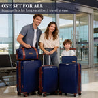 Premium Verdickter 5-teiliger Koffersatz, 20/24/28 Zoll Trolley-Koffer ausgestattet mit 360° drehbaren Rollen & Sicherheitsschloss, Robuster Mehrgrößenkoffer für Geschäfts- & Alltagsreisen
