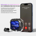 Übersetzung Kopfhörer mit Touchscreen Kabellos Bluetooth 5.4 Smart Earphone HiFi Audio Hohe Qualität Transparente Hülle Headset