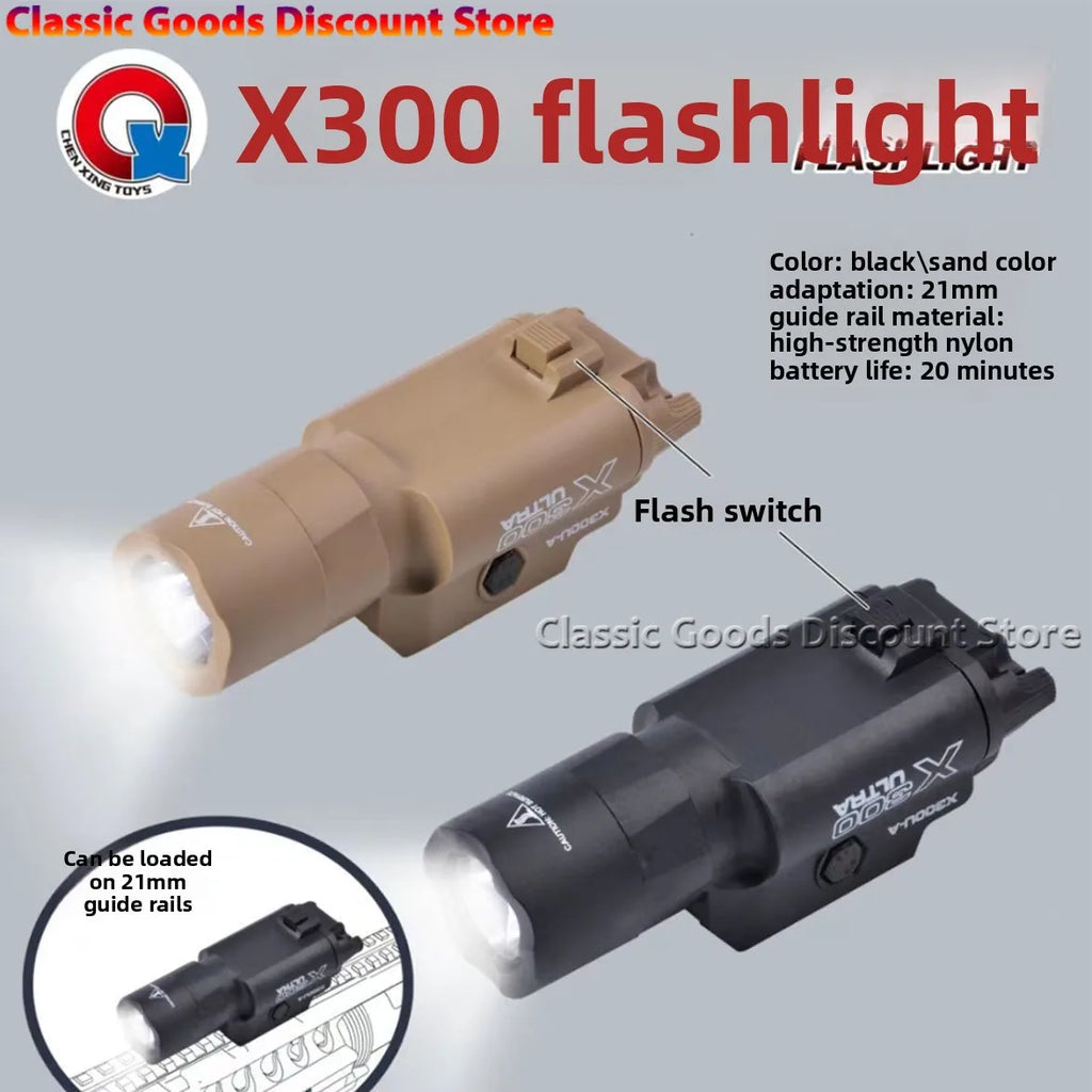 Taktische Lampe X300 X300U Nylon Pistolen-Blitzlicht LED passend für 20mm Schiene Airsoft Hängende Jagd Taschenlampe