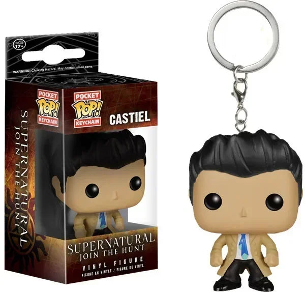 FUNKO POP Supernatural Neue Figur Castiel mit Flügel Sam SCHLÜSSELANHÄNGER Spielzeug Vinylfigur Sammlung Pocket Schlüsselkette Spielzeuge