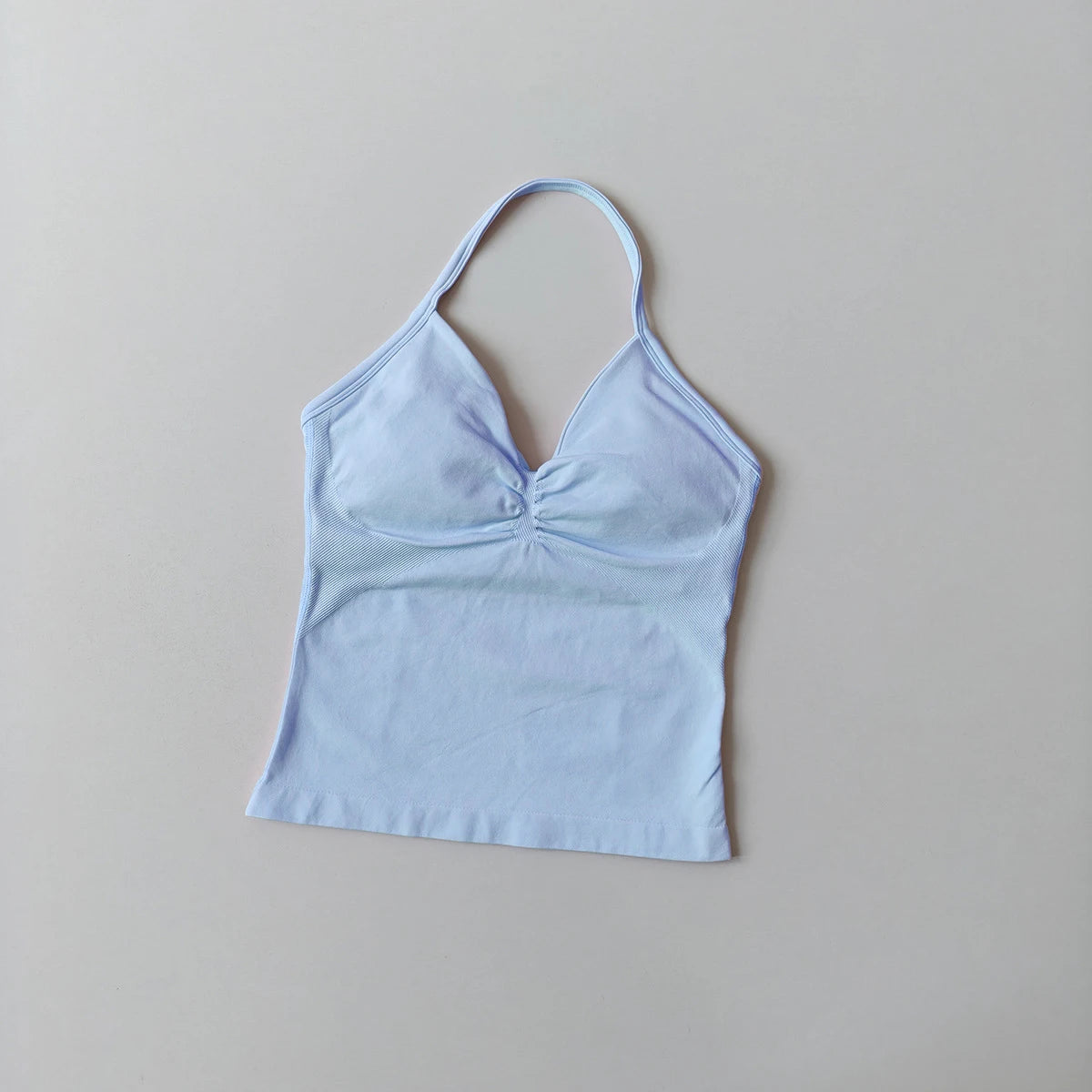 Langes Trägertop Yoga Weste Damen Rückenloses Tank Top Sport Fitness BHs Laufendes Workout Gym Neckholder