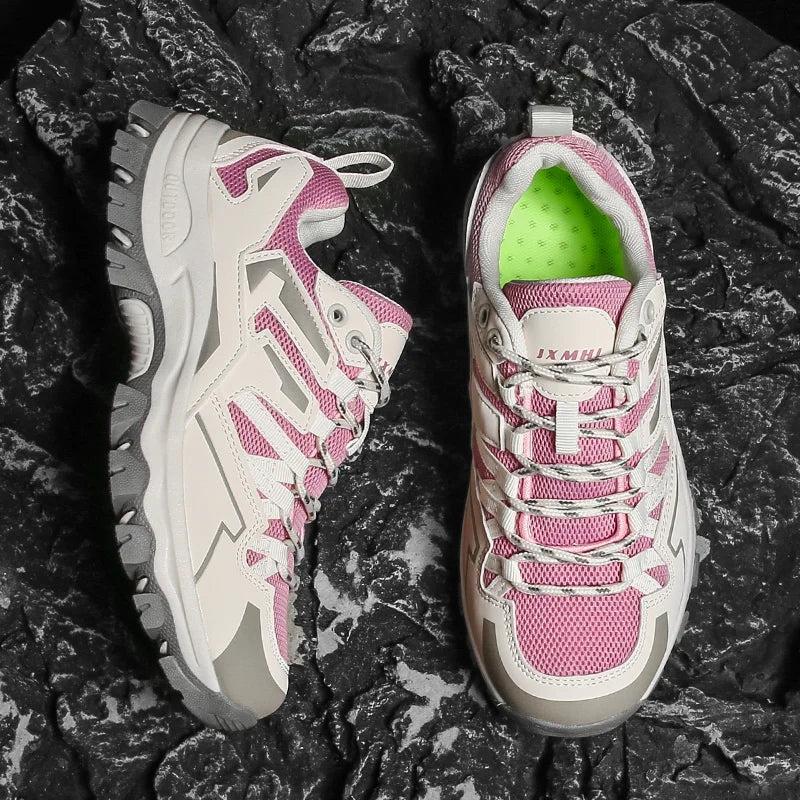 2025 Hiking Shoes Men Women Mesh Sneakers Breathable Fashion Mountain Shoes Boy Spring Autumn Summer Work Shoes Outdoor Trekking