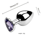 Metall-Analdildo für Frauen, Männer, Paare, Butt Plug, Arsch-Spielzeug, Erwachsenenspiel, Masturbator, Anal S/M/L, Diamant-Sexspielzeug für Erwachsenenprodukte