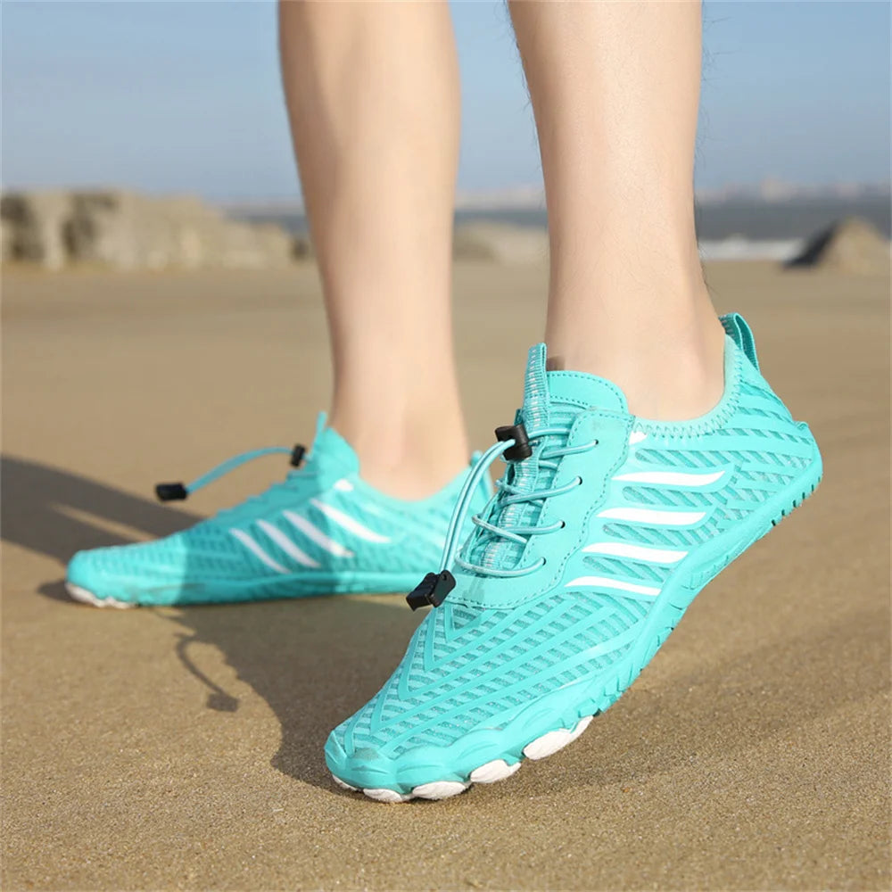 Unisex-Schnelltrocknende Wasserschuhe Herren Damen Bunte Strand-Schwimm-Surf-Wasserschuhe Paar Barfuß-Upstream-Sneaker