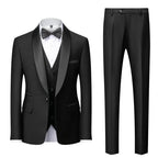 Herren Casual Business Anzug Smoking High End Marken Boutique Mode Sakko Weste Hose Bräutigam Hochzeitsanzug Party Anzug
