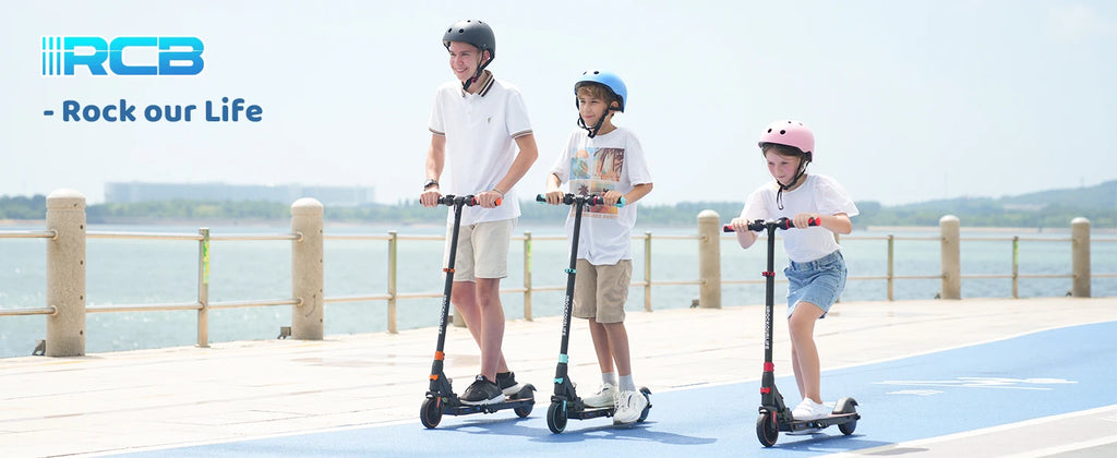 RCB R15 Elektroroller für Kinder 8-16 Jahre, 8 kg, faltbar, doppeltes Bremssystem, maximale Reichweite 16 km