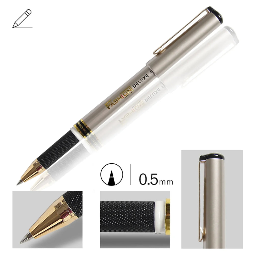 Gelschreiber, hohe Kapazität, schwarze/blaue Tinte, 0,5 mm, hervorragende Qualität, sehr gute Schreibeigenschaften, Geltintenstifte, Büro- und Schulbedarf, neutraler Stift