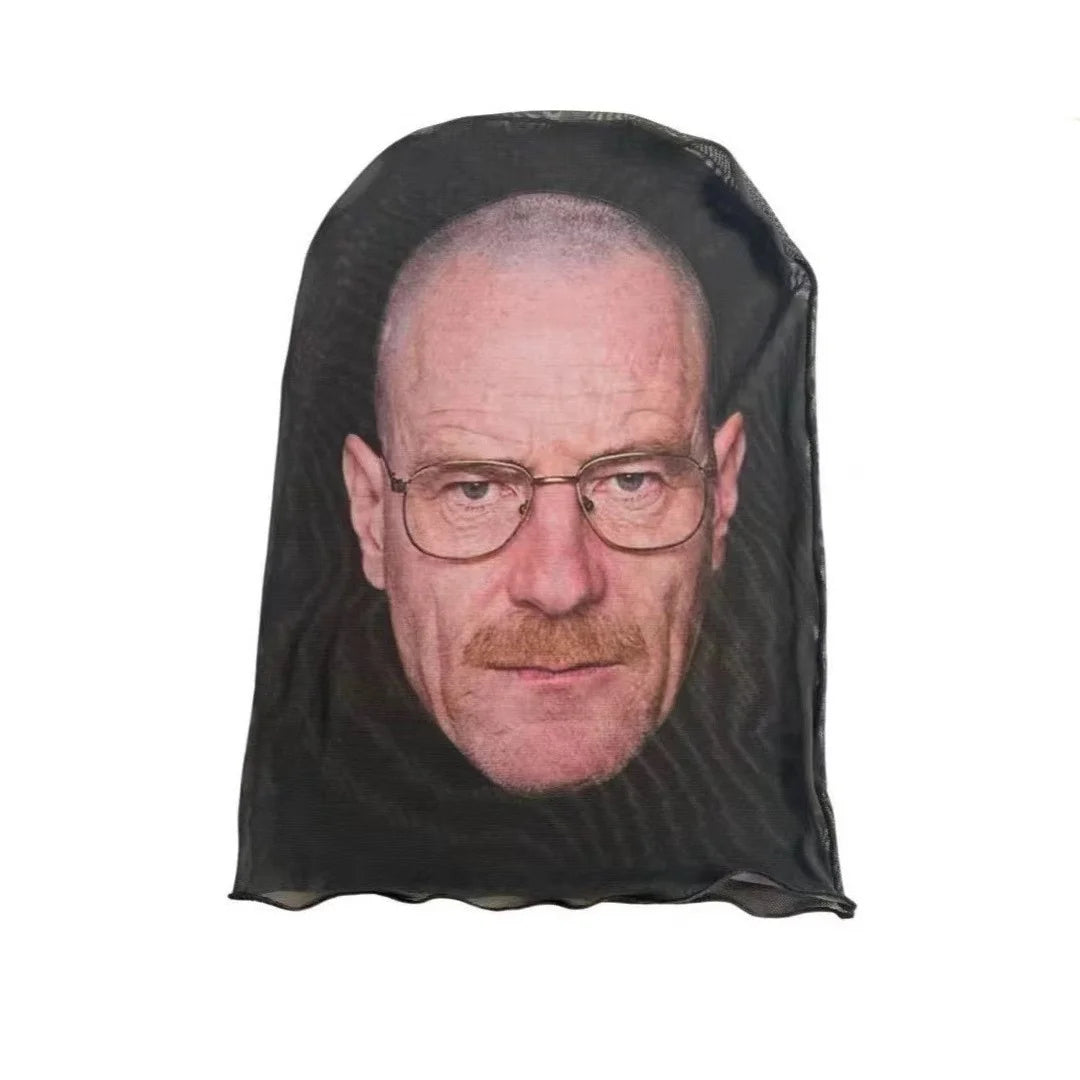 Cosplay 3D-gedruckte Kanye-Maske Stretch Mesh Vollgesichtsmaske Männer Frauen Rollenspiel Kopfbedeckung Halloween Maskerade Sturmhaube Kopfbedeckung