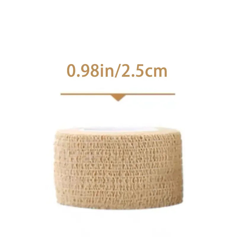 10 Rollen Medizinischer Klebeverband Elastisches Atmungsaktives Sport-Selbstklebeband Beige Wickelband für Finger Handgelenk Knöchel Erste Hilfe
