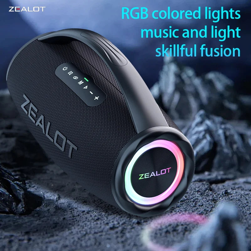ZEALOT-S97 80W Tragbarer Bluetooth-Outdoor-Lautsprecher, HiFi-Sound, Subwoofer, Dual Pairing, Schnellladefunktion, 16000mAh Akku