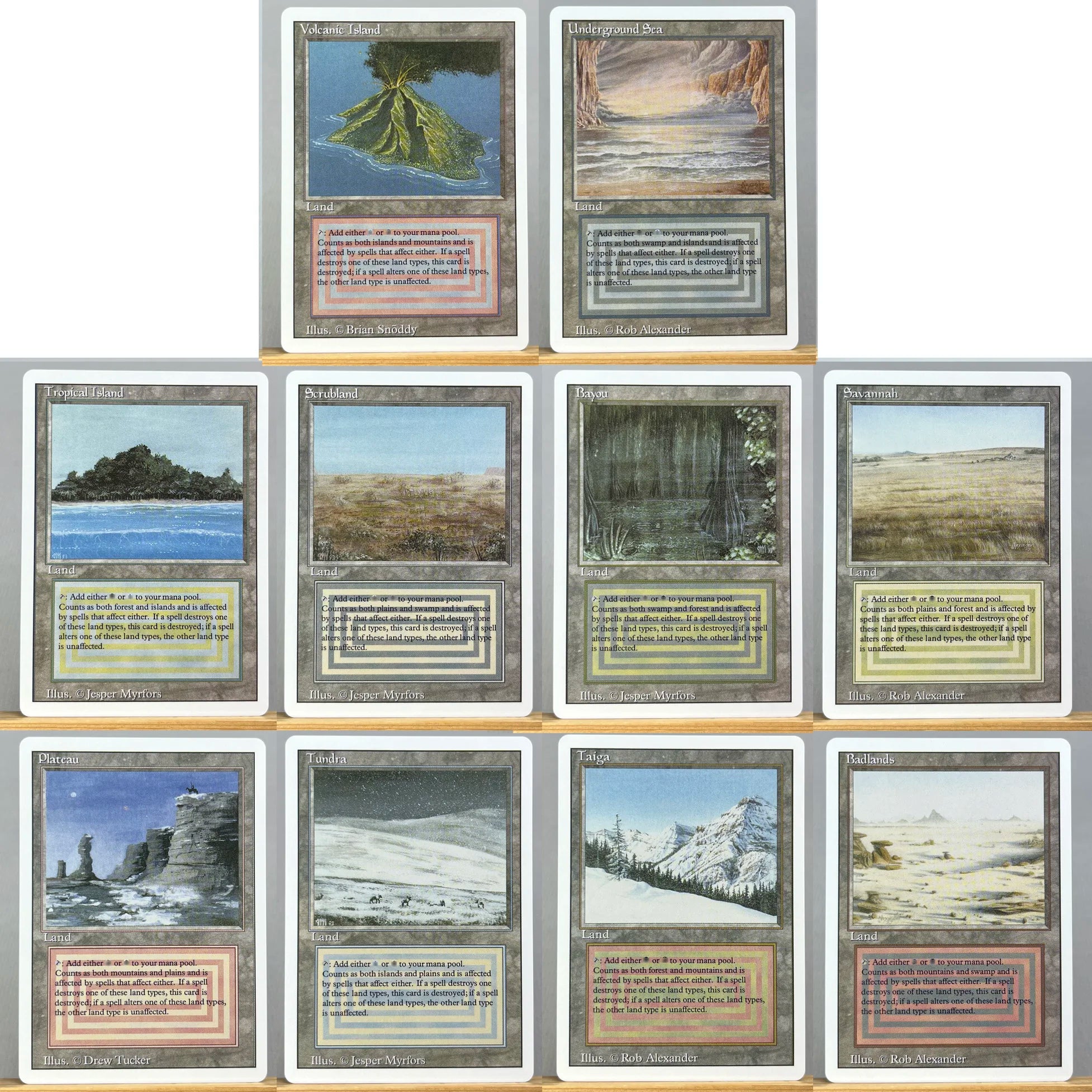unbegrenzt Revised MIX2/002 Tcg Dual Lands unbegrenzt Proxy Magickarten Tundra Savanne Heimspiel Revised Untergrund Gathering