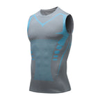 Kompressions-Tanktop Herren Gym-Shirt Ärmellos Schnelltrocknend Bedruckte Sportbekleidung Herren Fitness Bodybuilding Weste Workout Muskel-Top