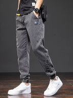 Frühling Sommer Schwarz Blau Cargo Jeans Herren Streetwear Denim Jogger Hosen Herren Baggy Harem Jean Hosen Übergröße