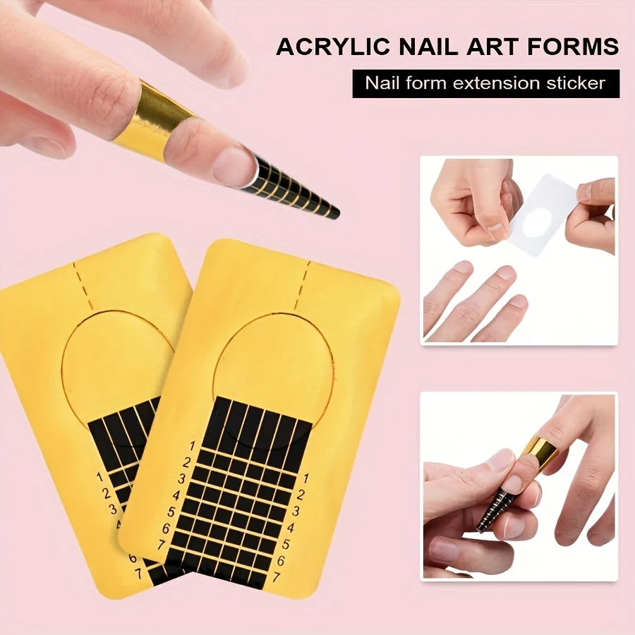 Acryl-Nagelset Starter-Set Acrylpulver mit UV-Licht Professionelle Werkzeuge mit Dekoration für Anfänger Heim-Salon Geschenke