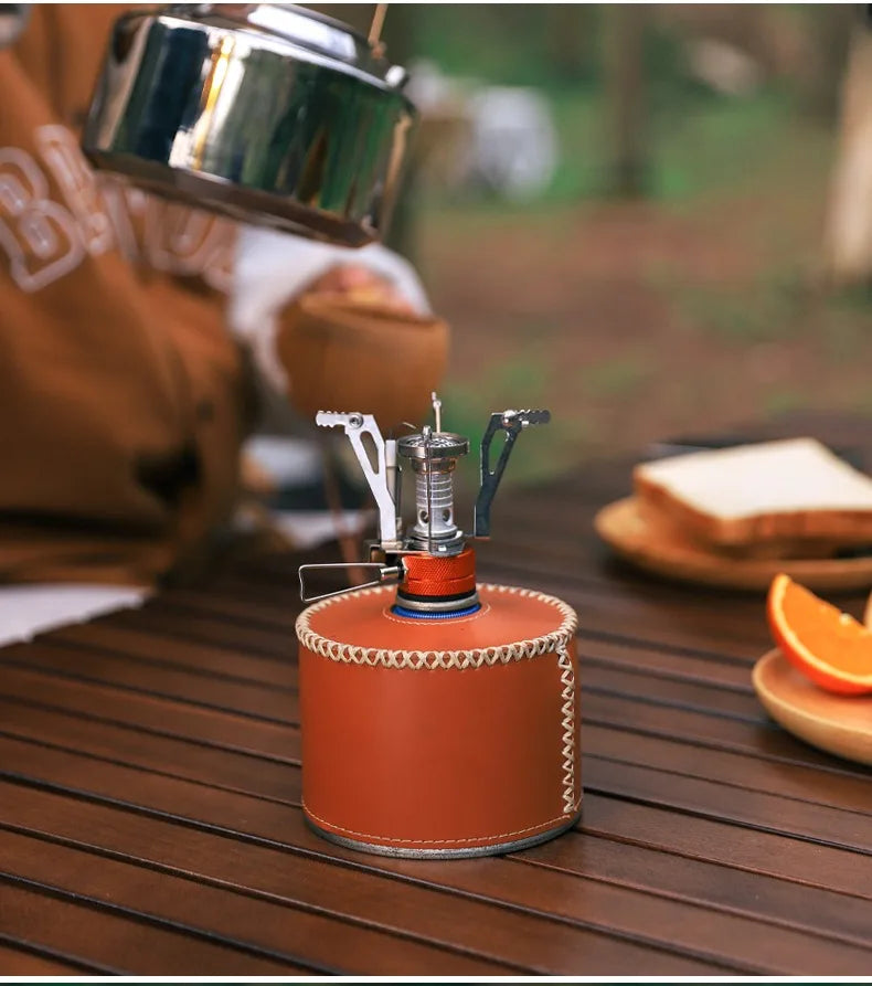 Faltbarer Outdoor-Kocher, ultraleichter Mini-Gaskocher aus Legierung für Camping, Wandern, Gasofen, tragbarer Outdoor-Kocher für Picknick