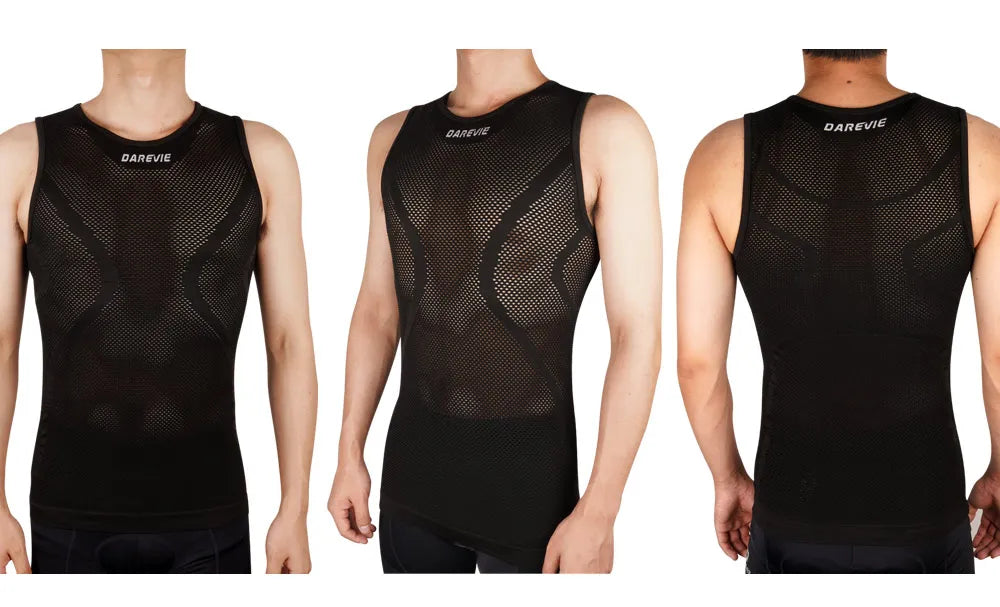 DAREVIE Radsport First Layer Herren Kompressions-Nahtlos Damen Fahrrad Radsport Inneres Sport First Layer Unterhemd Bike Base Layer