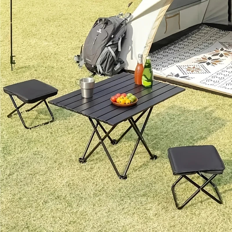 Tragbare Klapp-Angelausrüstung Leichtes Gestell aus Eisenlegierung Klappbare Outdoor Camping Picknickbank Handtasche Kompakter Robuster Hocker