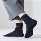 5 Paar/Herren Bambussocken Bequem Atmungsaktiv Freizeit Business Herren Crew Socken Hohe Qualität Antibakteriell Wadenhohe Socken EU39-45