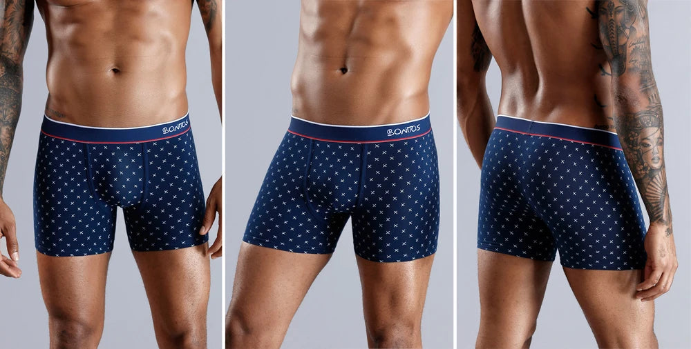 4 Stück Boxershorts Herrenslips Homme Unterhosen Boxershorts Unterwäsche für Männer Baumwolle Herren-Paar Sexy Set Calecon Lot Soft Box
