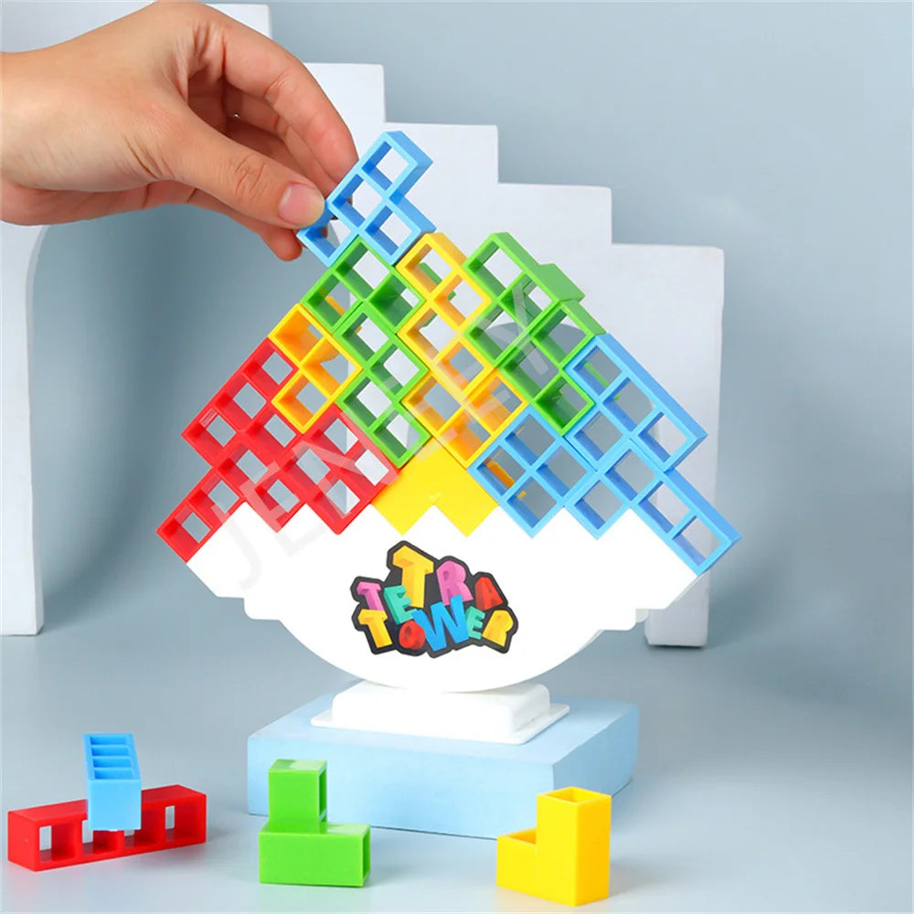 Puzzles Tetra Tower Lustiges Balance-Stapelspiel für Kinder, Erwachsene, Freunde, Teams, Wohnheime, Familien-Spieleabend, Partys, Geschenke