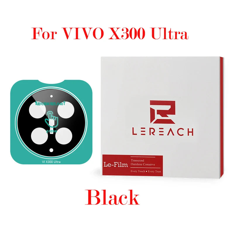 Lereach für VIVO X300 Ultra X300S Selbstpositionierender Rahmen Gehärtetes Glas Kameraobjektivschutz Anti-Kratz-Folie
