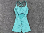 Gepolsterter Activewear Gym Yoga Bodysuit Damen Fitness Kleidung Damen Workout Weibliche Sportoutfit Anzüge Trainings Jumpsuit