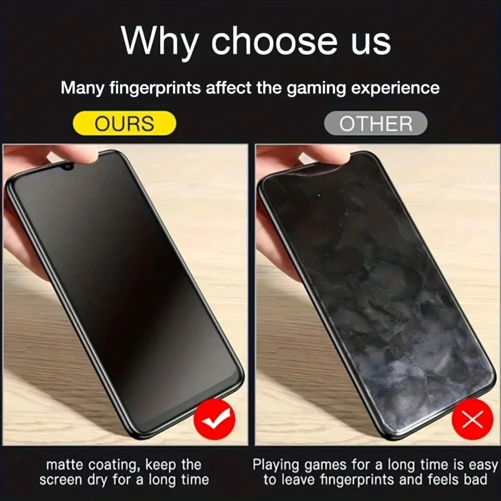 Vollflächiger matter Blickschutz für iPhone 15 17 16 Pro 13 12 11 14 Pro Max 8 7 Plus 16e Air SE XS X XR Anti-Spionage-Folie