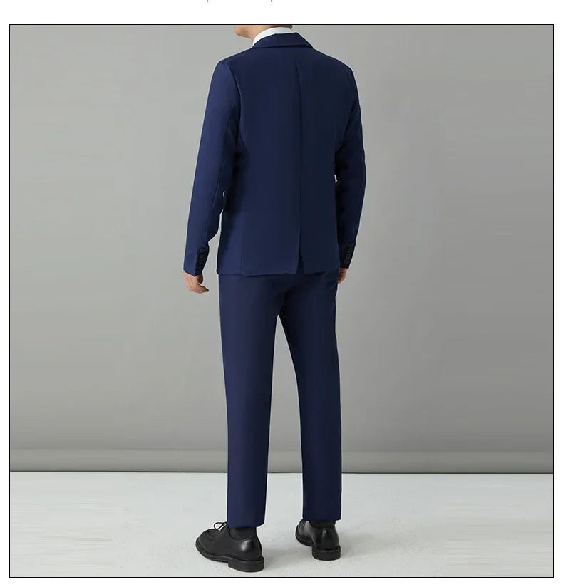 S-8XL Anzug Herrenmode Casual Outdoor (Blazer + Hose) Gentleman Business Hochzeit Slim-fit Formeller Britischer Stil Hochzeitsanzug