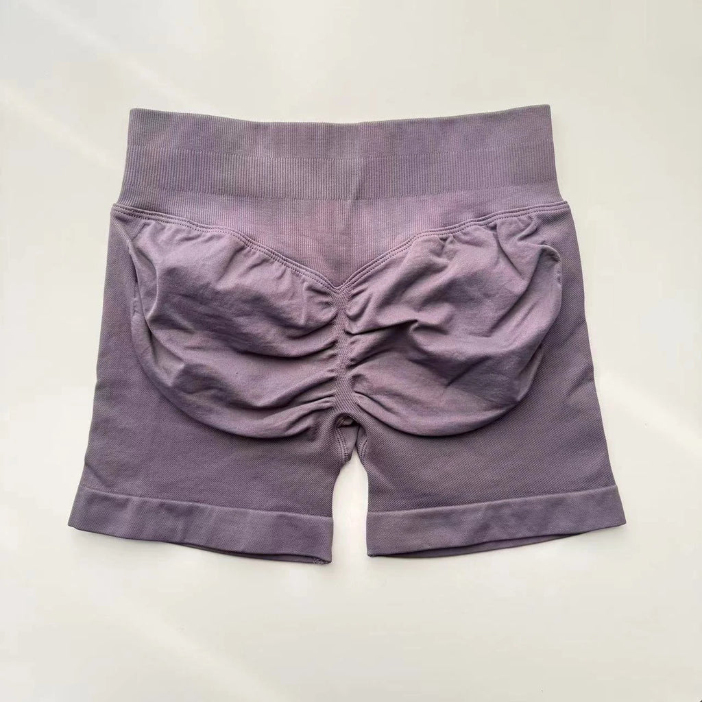 Impact Shorts 4.5" Nahtlos, hochelastisch, niedrig gerippter Bund, dezenter Po-Kontur-Shorts, Fitness Workout Yoga Gym Shorts