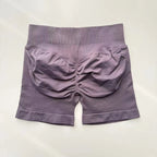 Impact Shorts 4.5" Nahtlos, hochelastisch, niedrig gerippter Bund, dezenter Po-Kontur-Shorts, Fitness Workout Yoga Gym Shorts